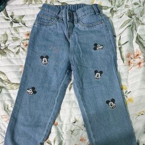 H&M Blue Kids Jeans with Mickey Mouse Design